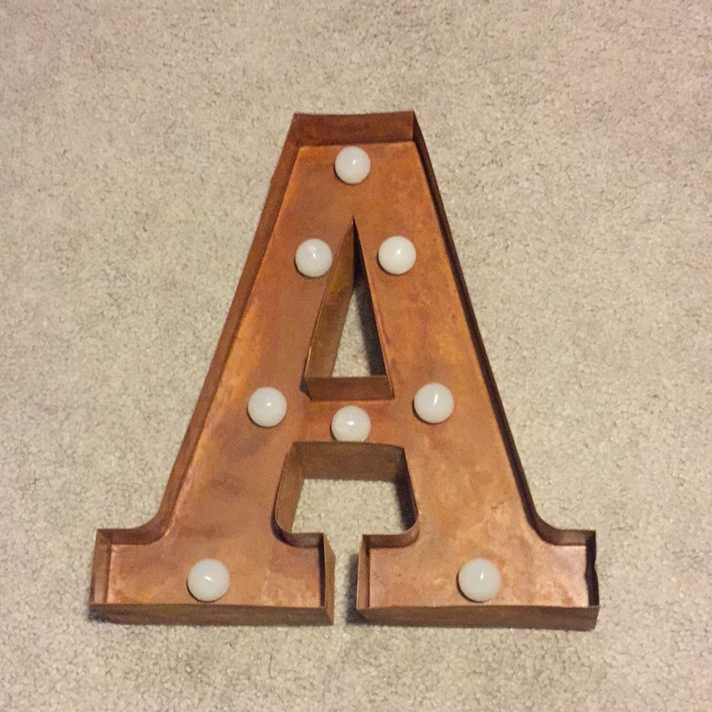 New Light Up “A” Marquee Battery Operated